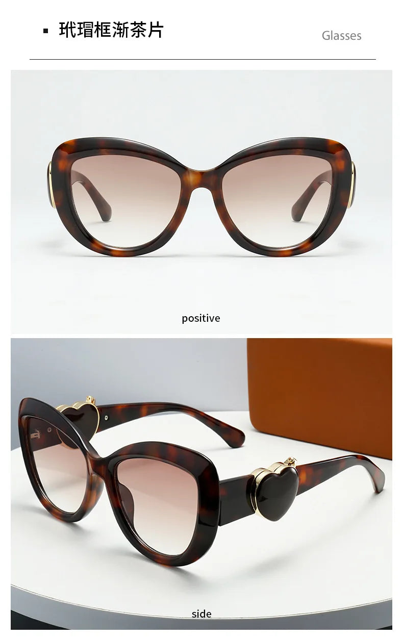 2025 New Trend Fashion Love Women's Sunglasses Oval Sunglasses UV Protection Premium Sunglasses