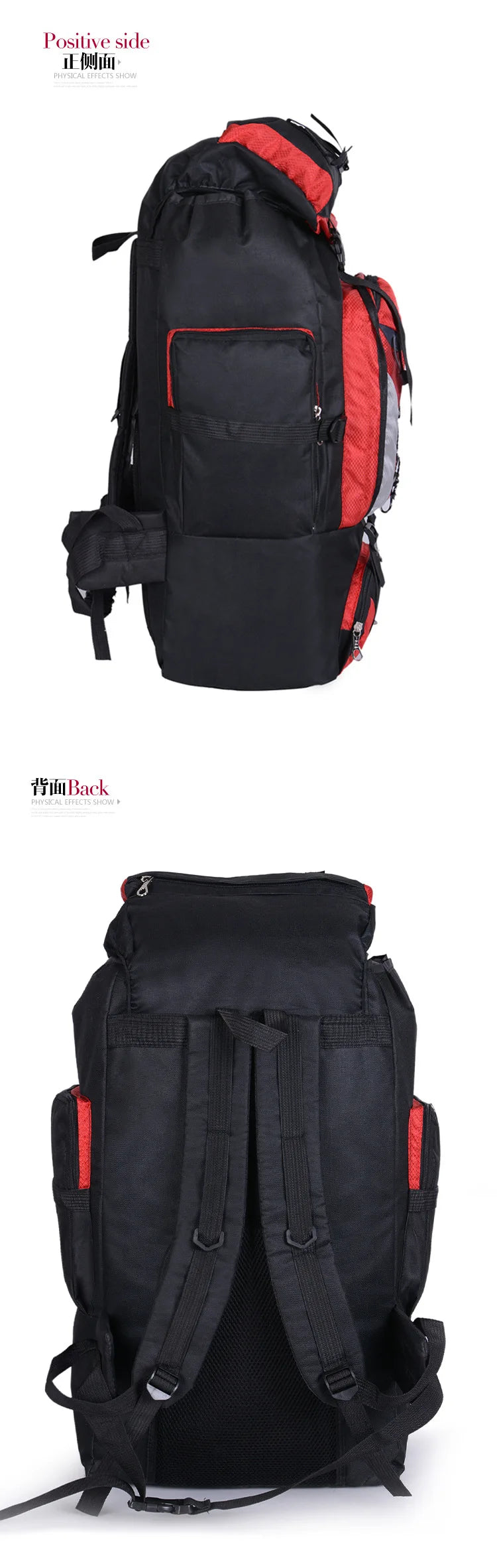 2022 Men's 80L Large Hiking Mountaineering Backpack Climbing Hiking Backpack Camping Backpack Sport Outdoor Rucksack Bag