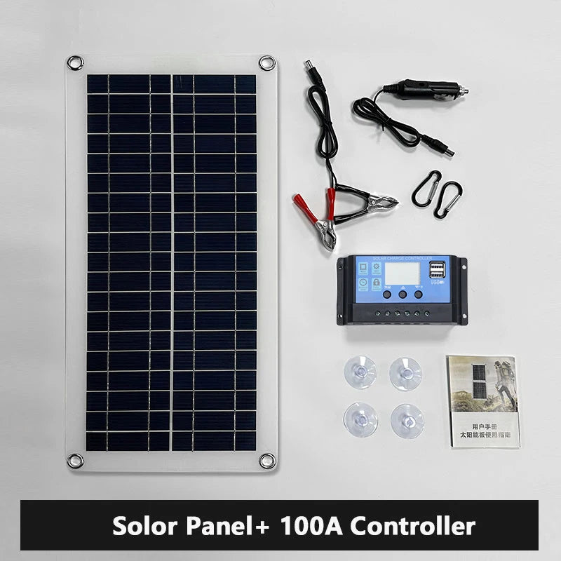 10-1000W Flexible Solar Panels For Outdoor Mobile Phone Charging Outdoor Street Lights Portable Appliances
