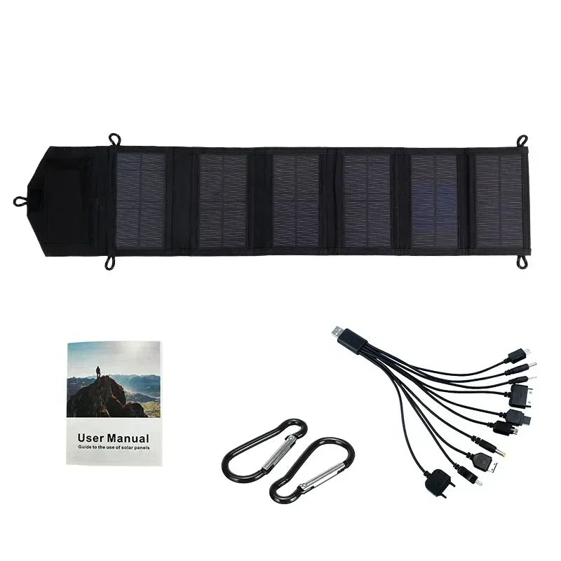800W Foldable Solar Panel Phone Charger 5V Solar Panels Plate USB Solar Panels Power Bank for Cell Phone Camping Emergency