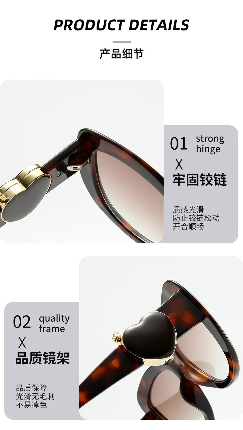 2025 New Trend Fashion Love Women's Sunglasses Oval Sunglasses UV Protection Premium Sunglasses