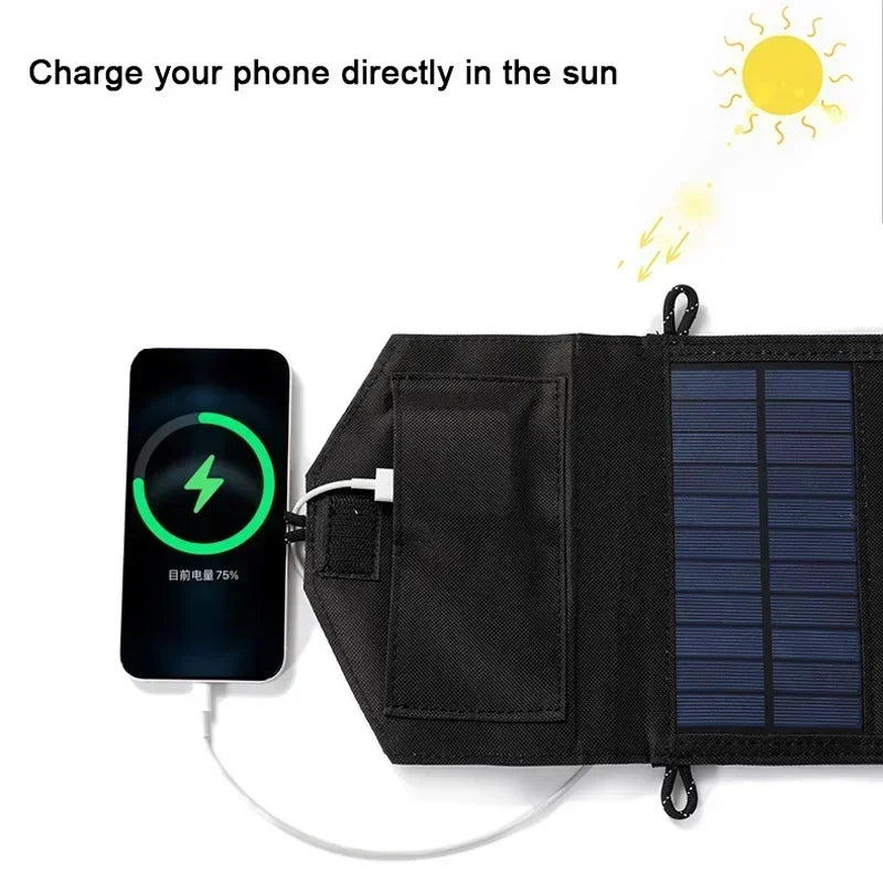 800W Foldable Solar Panel Phone Charger 5V Solar Panels Plate USB Solar Panels Power Bank for Cell Phone Camping Emergency