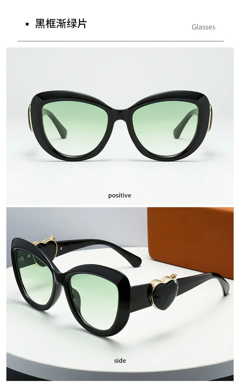 2025 New Trend Fashion Love Women's Sunglasses Oval Sunglasses UV Protection Premium Sunglasses