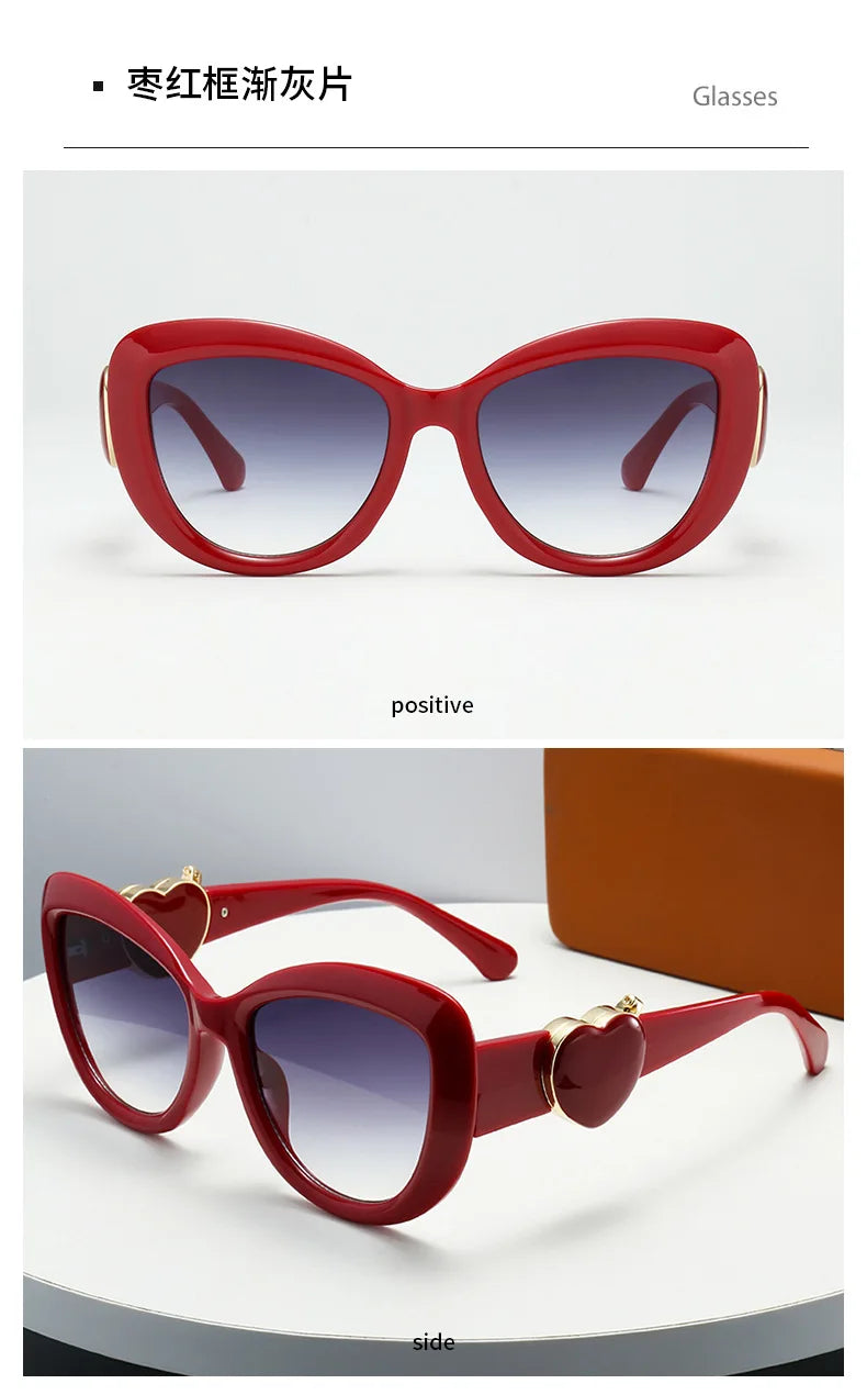2025 New Trend Fashion Love Women's Sunglasses Oval Sunglasses UV Protection Premium Sunglasses