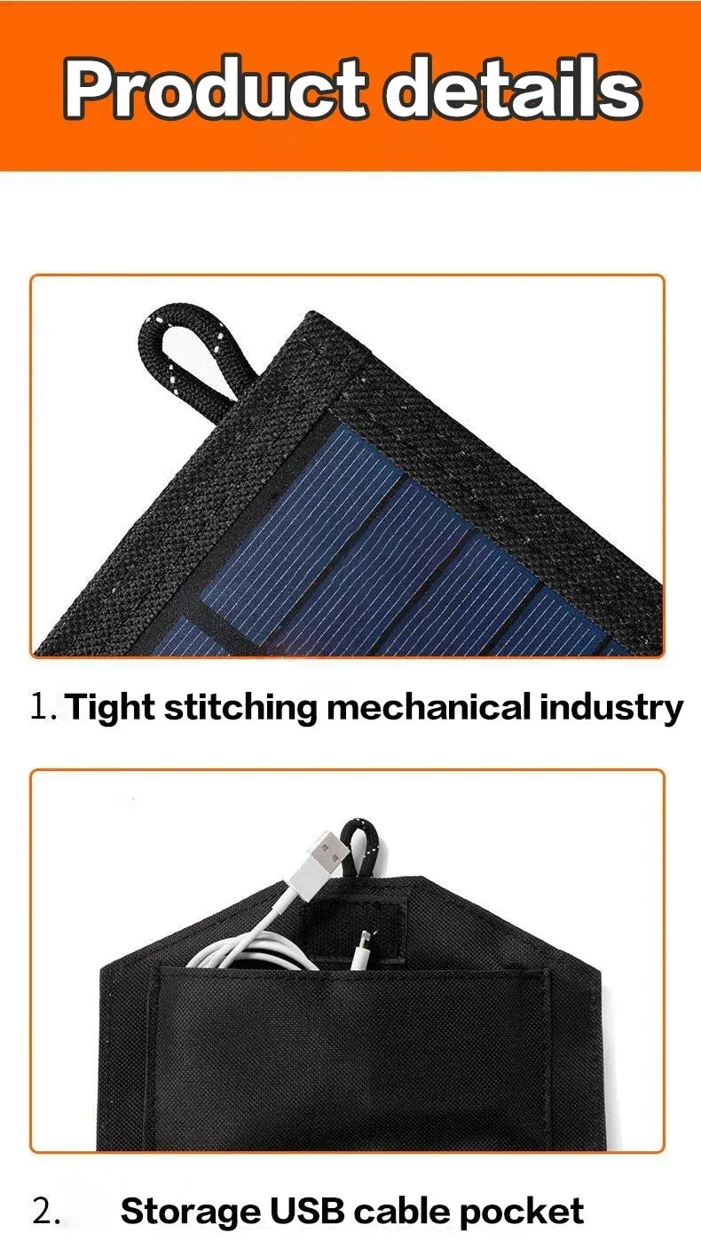800W Foldable Solar Panel Phone Charger 5V Solar Panels Plate USB Solar Panels Power Bank for Cell Phone Camping Emergency