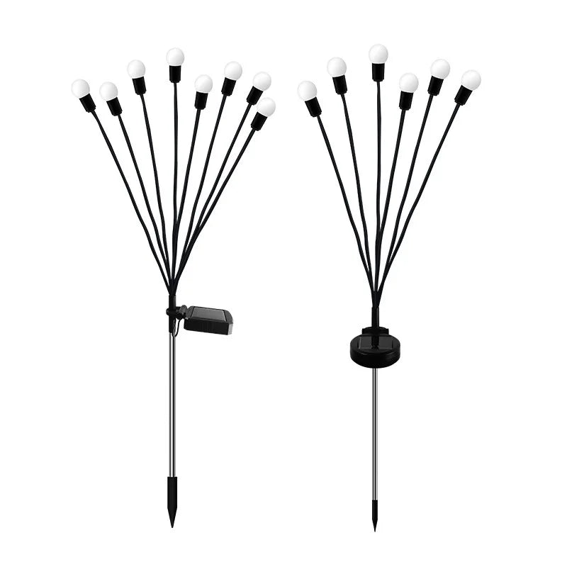 6/8/10 LED Solar Powered Garden Lights Firefly Lights Outdoor Waterproof Vibrant Swaying Lights for Patio Pathway Decoration