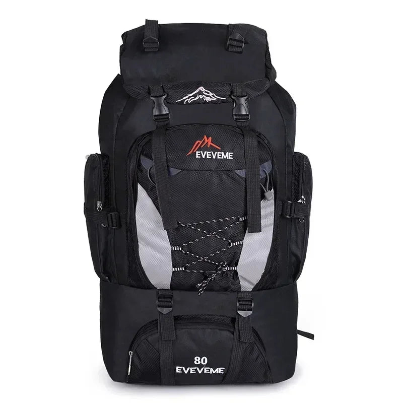 2022 Men's 80L Large Hiking Mountaineering Backpack Climbing Hiking Backpack Camping Backpack Sport Outdoor Rucksack Bag