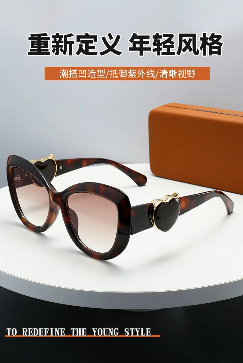 2025 New Trend Fashion Love Women's Sunglasses Oval Sunglasses UV Protection Premium Sunglasses