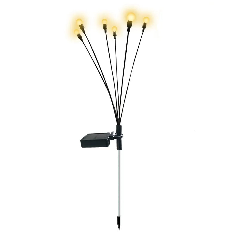 6/8/10 LED Solar Powered Garden Lights Firefly Lights Outdoor Waterproof Vibrant Swaying Lights for Patio Pathway Decoration